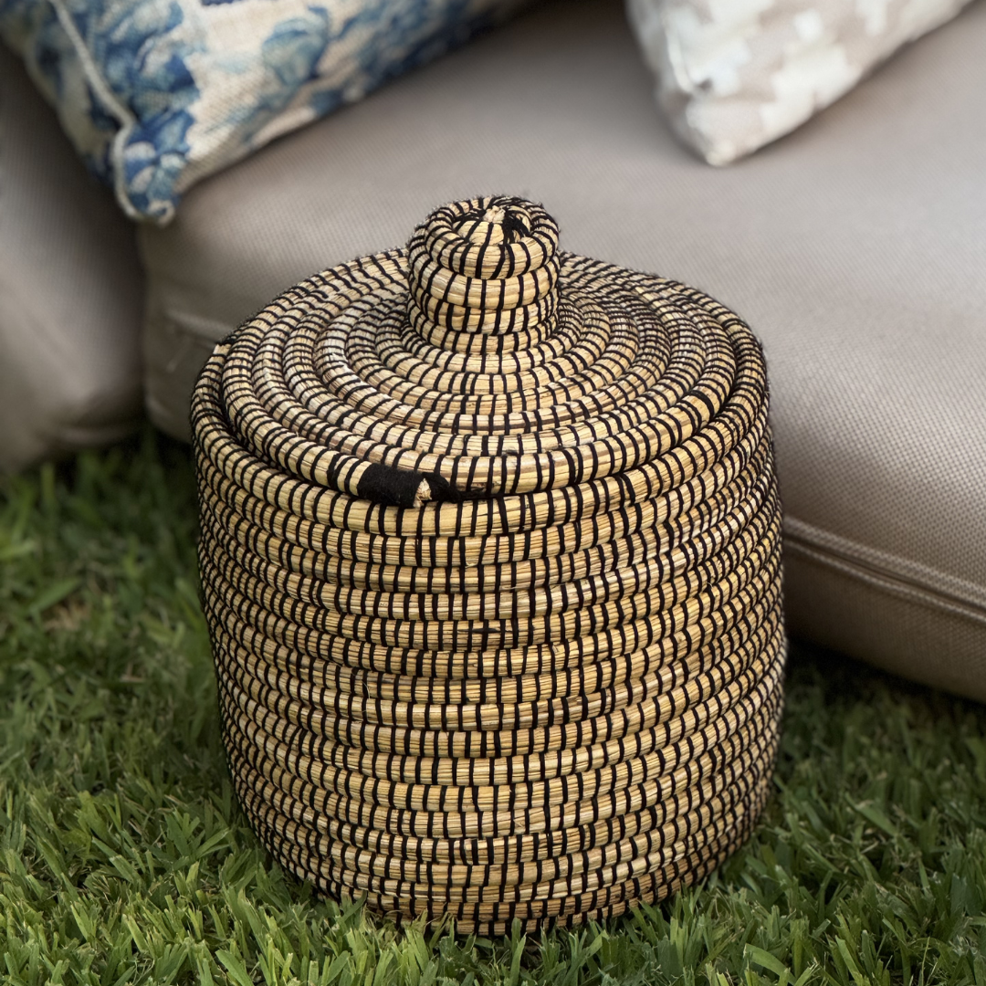 Grand Panier de Rangement Tressé (36x30cm) "Argil" | Fait Main